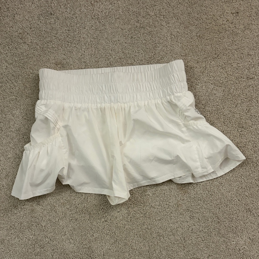 Women's White Ruffled Shorts Free People Movement